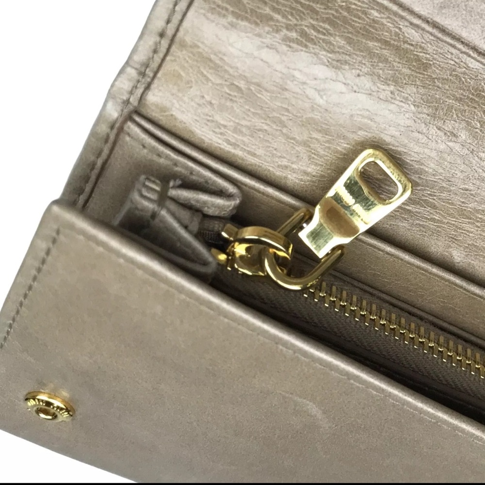 Miu Miu Wallet Long Wallet Matelasse Round Zipper… - image 7
